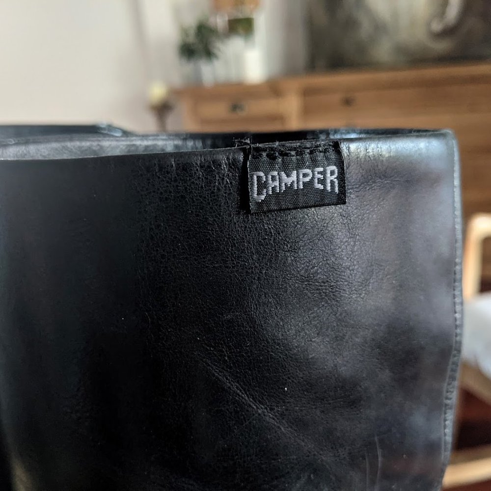 CAMPER Black Leather Slouch Pirate Boots - Picture 5 of 5